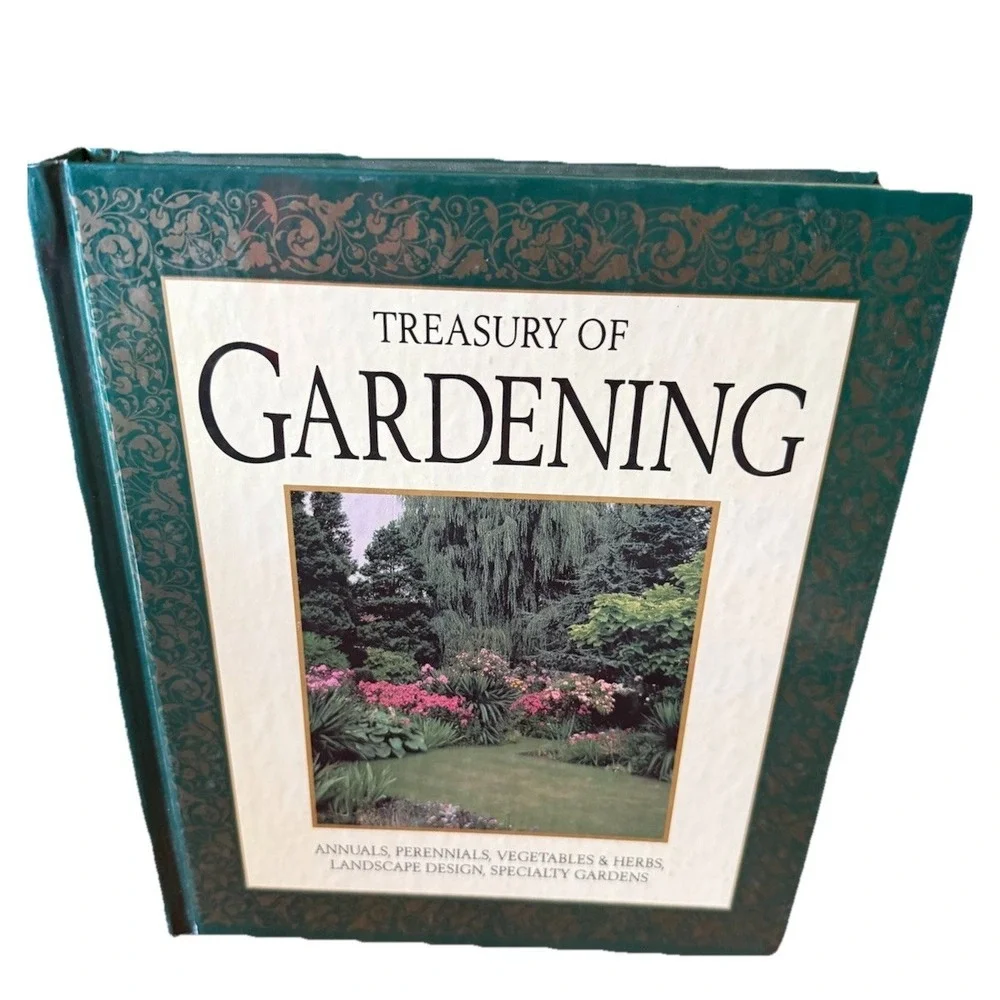 Gardening Hardcover Large Coffee Table Book Annual Perennials Vegetables Vintage